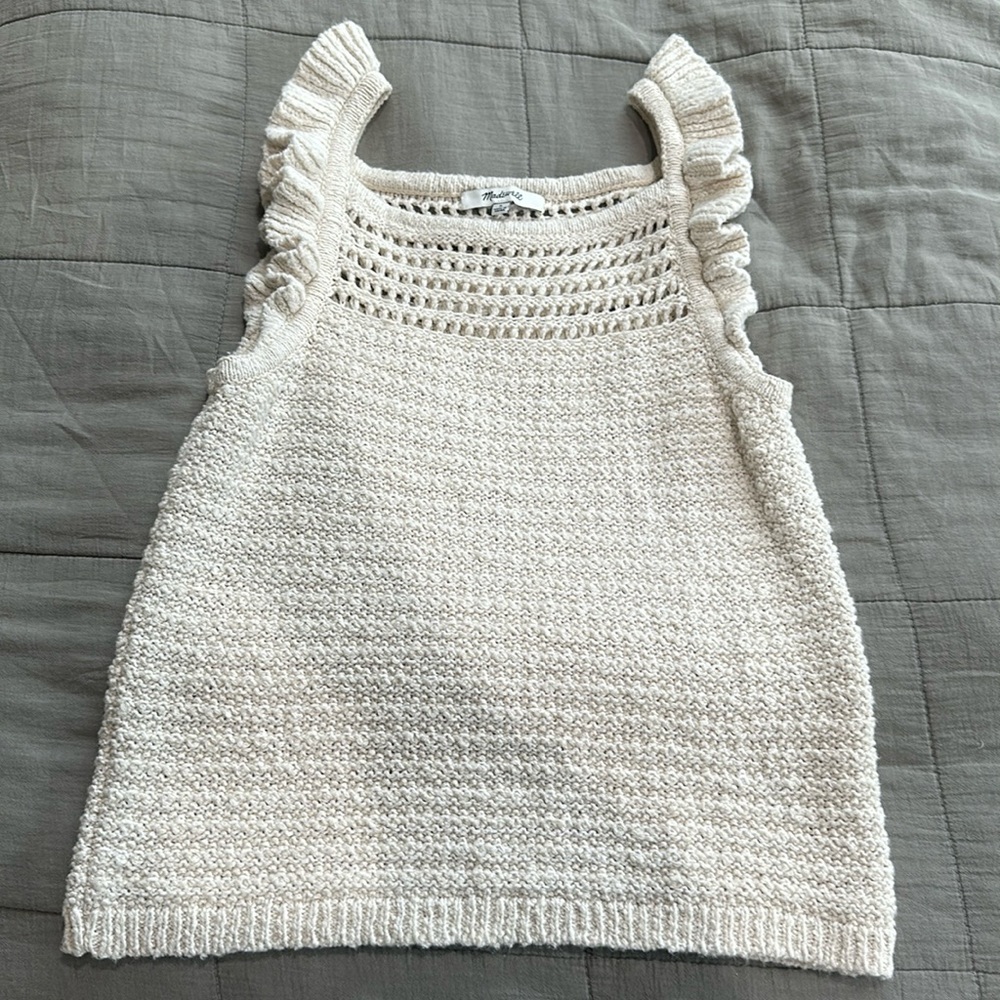 Madewell Cream Knit Tank Top